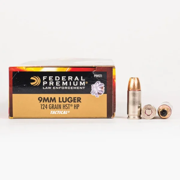 9mm – 124 gr JHP – Federal HST (P9HST1) – 1000 Rounds