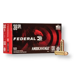 38 Special – 130 gr FMJ – Federal American Eagle (AE38K) – 1000 Rounds