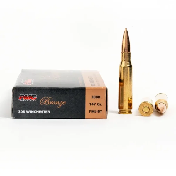308 Win – 147 gr FMJ-BT – PMC (308B) – 500 Rounds