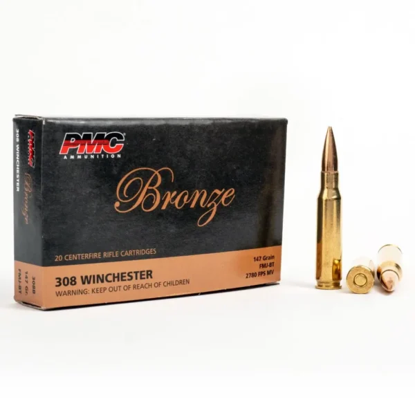 308 Win – 147 gr FMJ-BT – PMC (308B) – 500 Rounds - Image 2