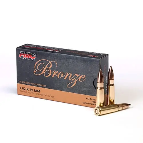 7.62x39mm – 123 gr FMJ – PMC Bronze (7.62A) – 500 Rounds