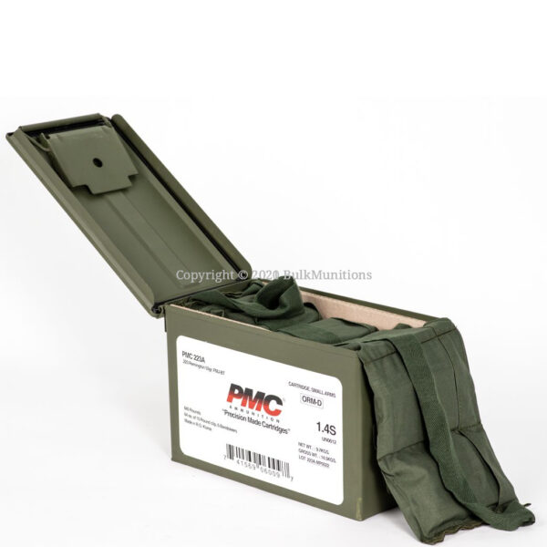 223 Rem – 55 gr FMJ-BT – PMC (223A MB) – M2A1 Ammo Can – 840 Rounds - Image 2
