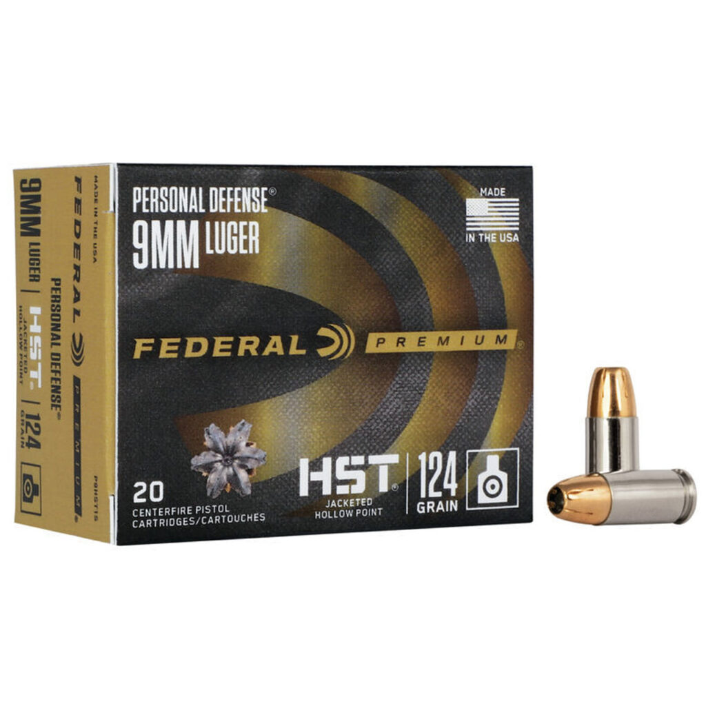 9mm – 124 gr JHP – Federal HST