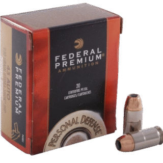Federal Premium Personal Defense Ammunition 45 ACP 230 Grain Hydra-Shok Jacketed Hollow Point