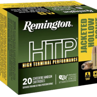 Remington High Terminal Performance (HTP) Ammunition 45 ACP 185 Grain Jacketed Hollow Point