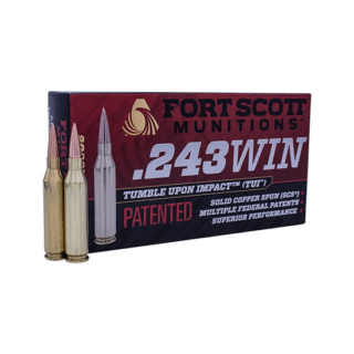 Fort Scott Munitions 243 WINCHESTER 58 Grain Centerfire Rifle Ammunition