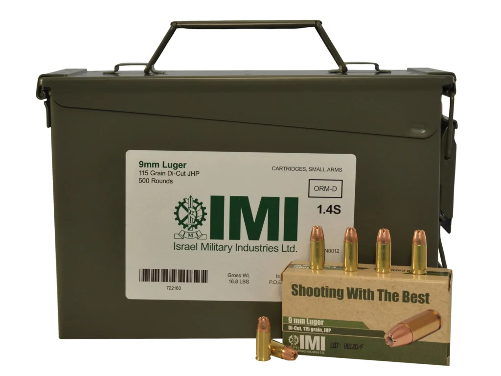 IMI Ammunition 9mm Luger 115 Grain