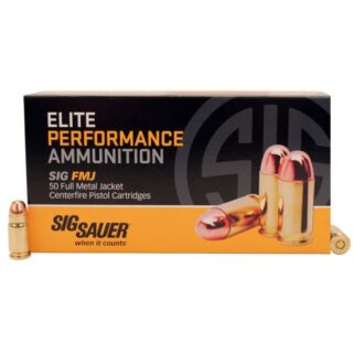 Sig Sauer Elite Performance .357 SIG 125 grain Full Metal Jacket Brass Cased 500 rounds